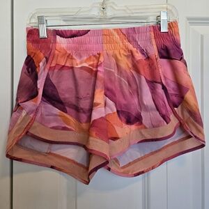 Athleta Printed Mesh Run Racer Short 4", size XS